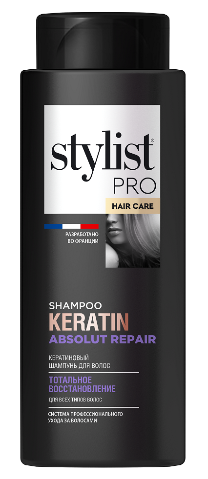 Шампунь для волос STYLIST PRO hair care кератиновый тотальное восстановление 280мл - в интернет-магазине tut-beauty.by