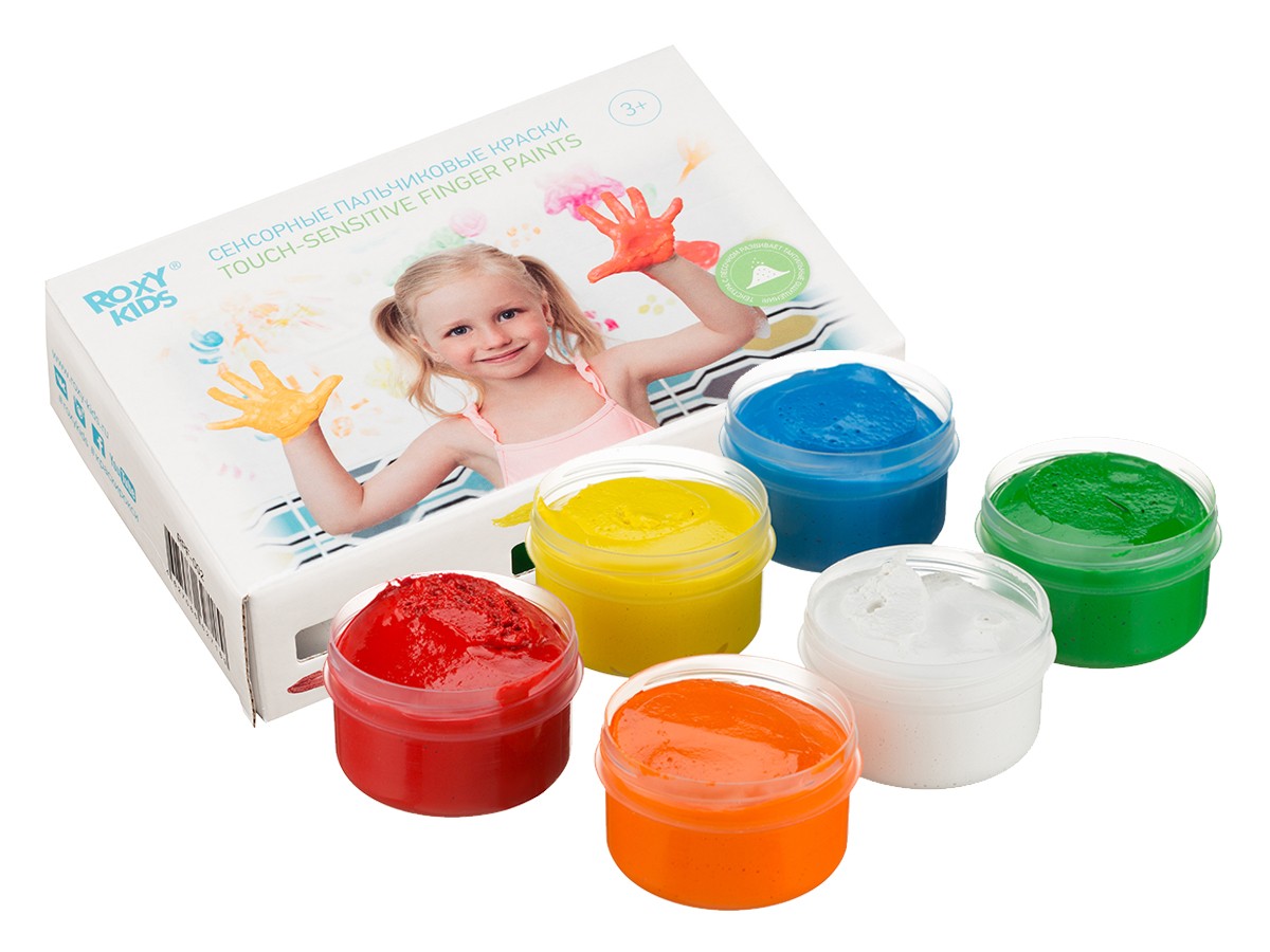 Краски Roxy Kids Сенсорные для пальчиков 6x60мл