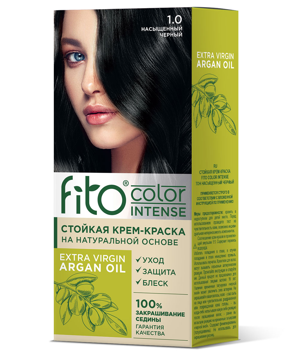 Крем-краска для волос Fito Сolor Intense тон 1.0 Насыщенный черный 115мл - в интернет-магазине tut-beauty.by