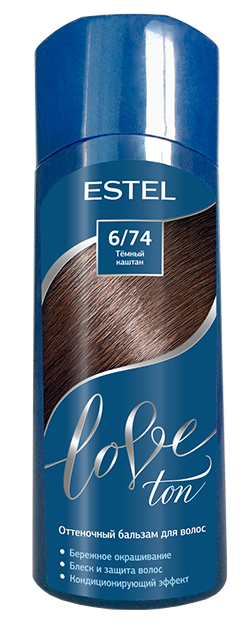 Бальзам для волос Estel Love оттеночный тон 6.74 темный каштан 150мл