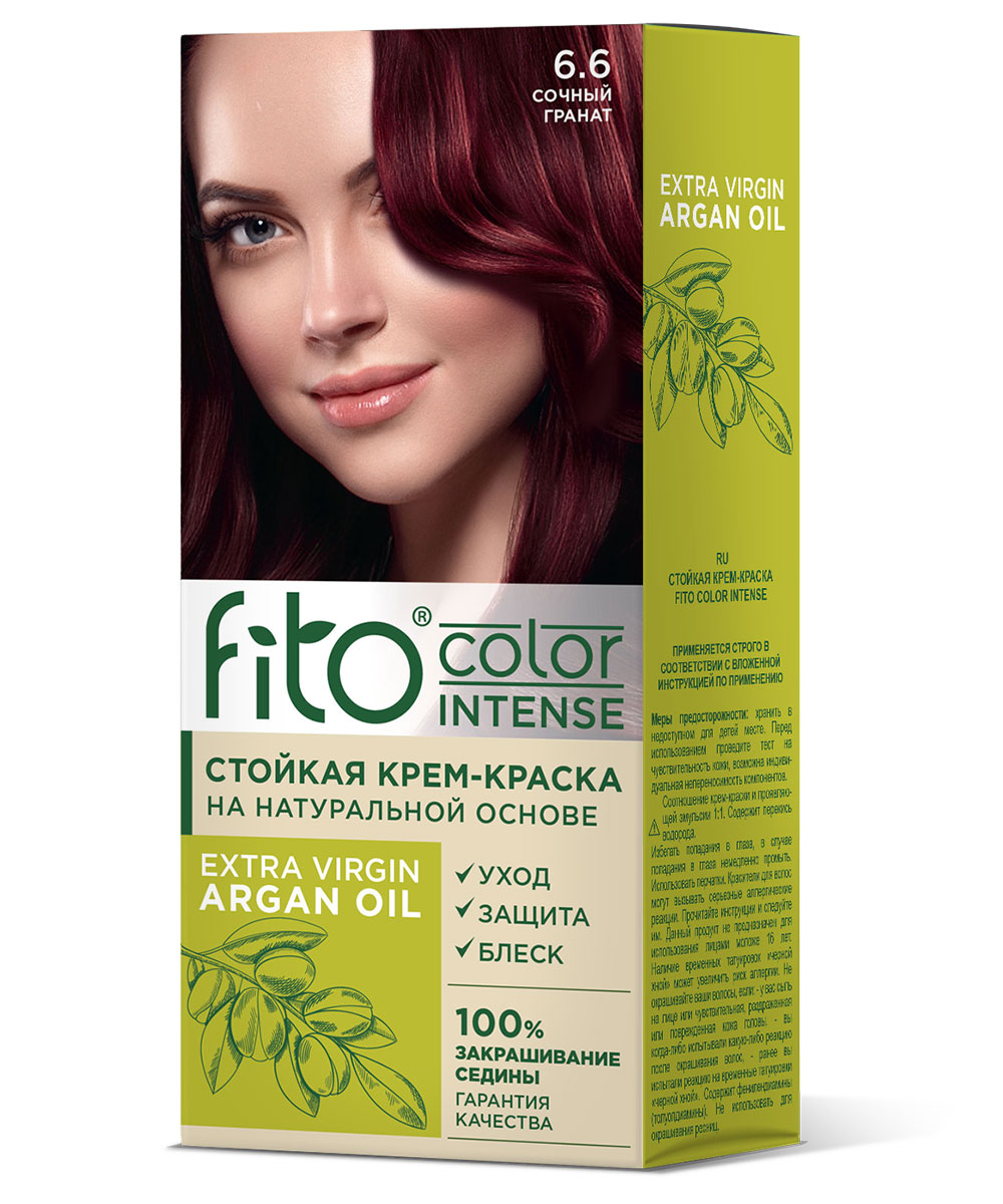 Крем-краска для волос Fito Сolor Intense тон 6.6 Сочный гранат 115мл - в интернет-магазине tut-beauty.by