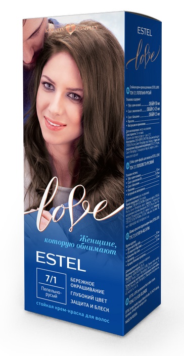Краска для волос Estel Love тон 7.1 пепельно-русый 115мл