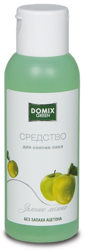 Жидкость для снятия лака Domix Зеленое яблоко 105мл - в интернет-магазине tut-beauty.by