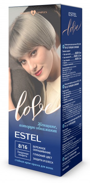 Краска для волос Estel Love тон 8.16 лакричная конфета 115мл