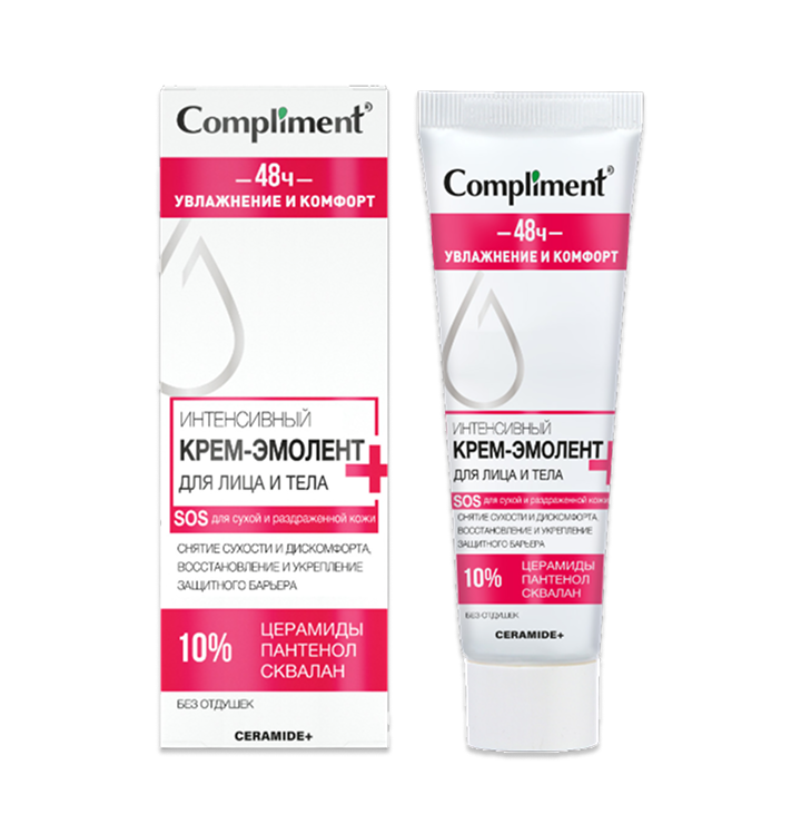 Крем-эмолент для лица и тела Compliment CERAMIDE + Интенсивный 50мл