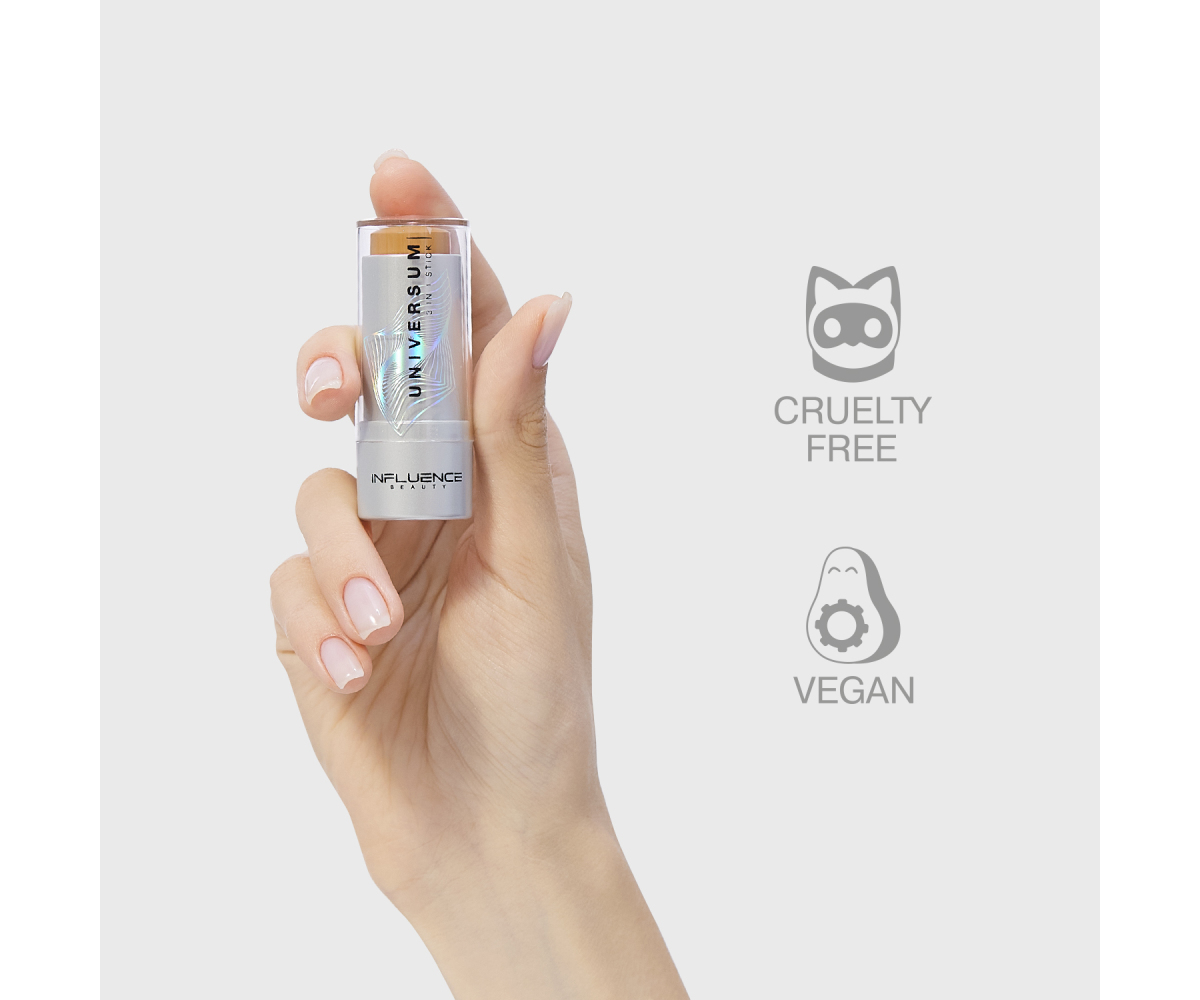 Стик Influence Beauty Universum 3 в 1 для макияжа глаз лица и губ тон 01 бледно-коричневый 5.5г