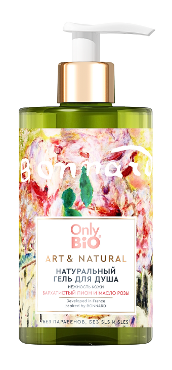 Гель для душа Only Bio Art & Natural Нежность кожи Бархатистый пион и масло розы 290мл - в интернет-магазине tut-beauty.by