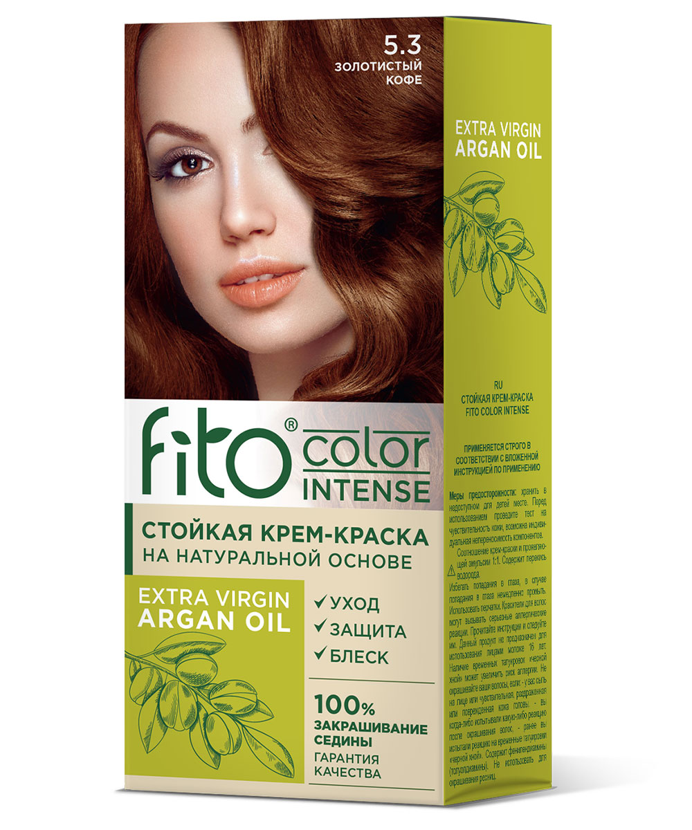 Крем-краска для волос Fito Сolor Intense тон 5.3 Золотистый кофе 115мл - в интернет-магазине tut-beauty.by