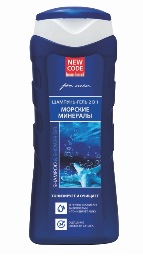 Шампунь-гель New Code Морские Минералы 2 в 1 250мл - в интернет-магазине tut-beauty.by