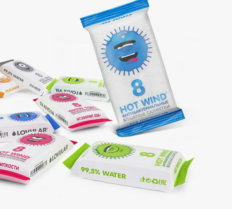 Салфетки Lovular Антибактериальные влажные 8шт - в интернет-магазине tut-beauty.by