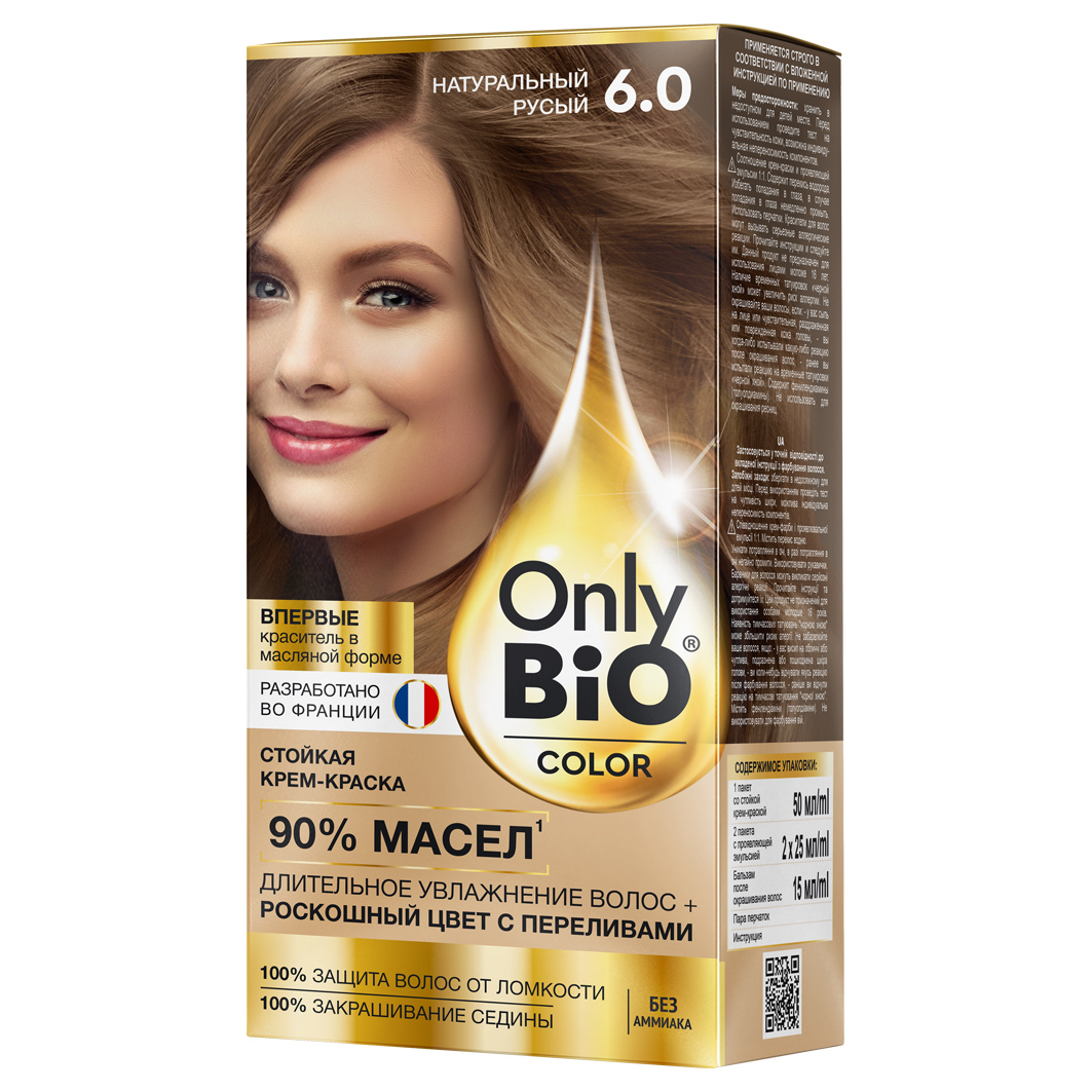 Краска для волос Fitocolor Only Bio COLOR 6.0 Натуральный русый 115мл - в интернет-магазине tut-beauty.by