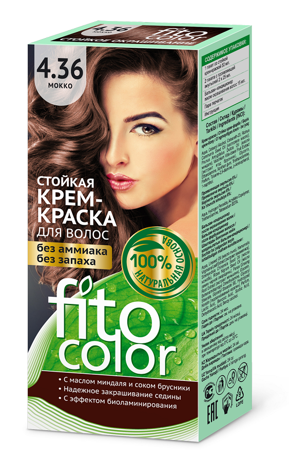 Краска для волос Fitocolor тон 4.36 мокко 115мл - в интернет-магазине tut-beauty.by