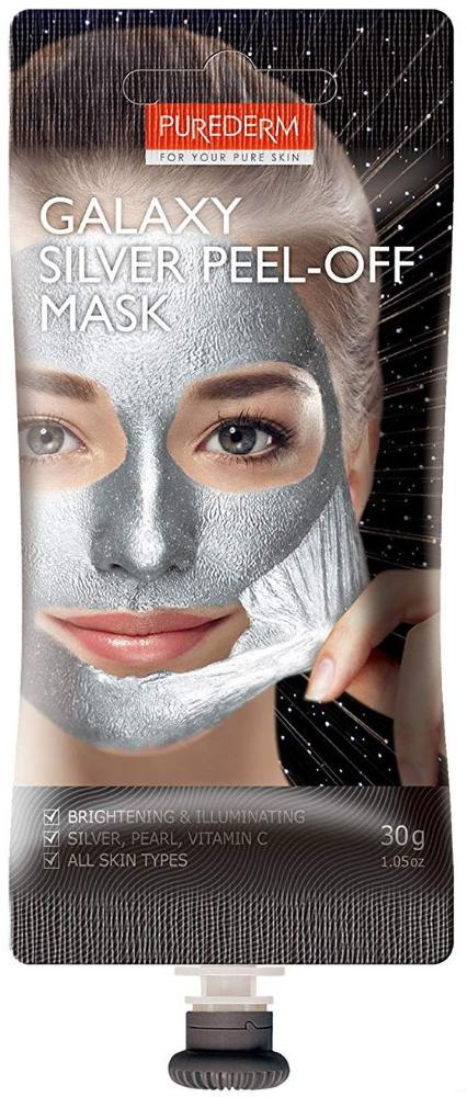 Маска для лица Purederm Galaxy Silver Peel-off Mask очищение и осветление 30г