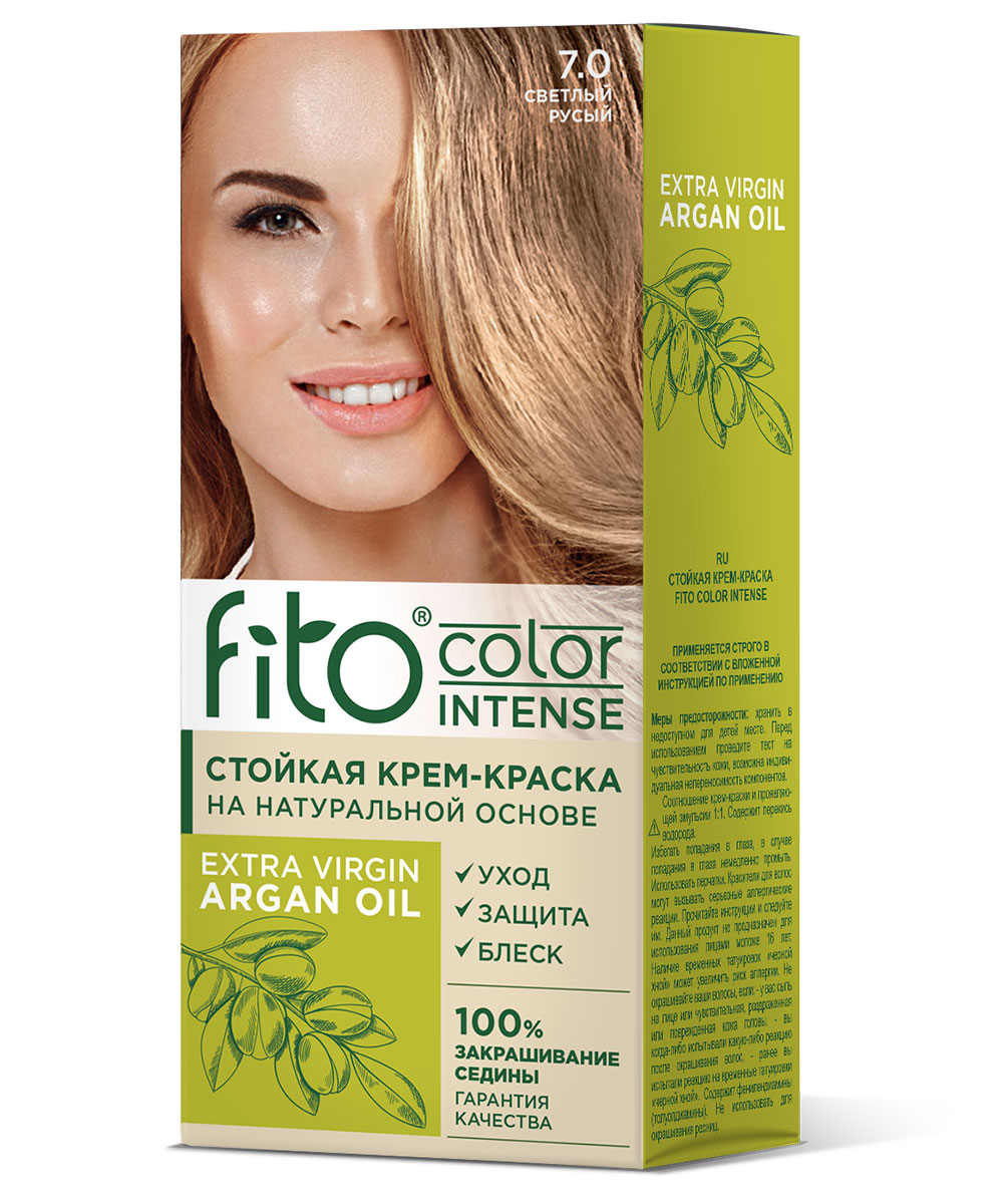 Крем-краска для волос Fito Сolor Intense тон 7.0 Светлый русый 115мл - в интернет-магазине tut-beauty.by