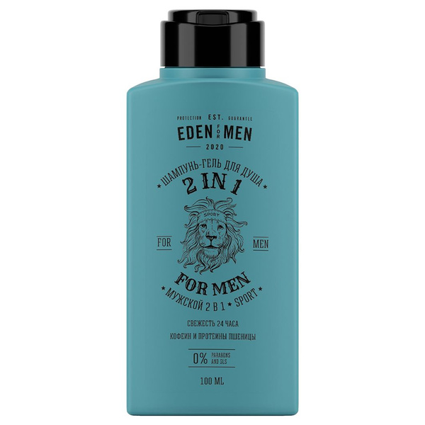 Шампунь-гель для душа  EDEN For men 2в1 100мл   - в интернет-магазине tut-beauty.by