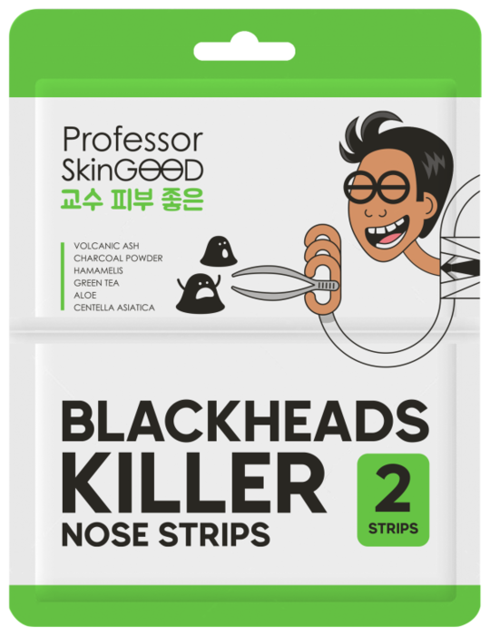 Полоски для носа Professor SkinGOOD "Blackheads Killer" Blackheads Killer Nose Strips Глубокое очищение 2шт - в интернет-магазине tut-beauty.by