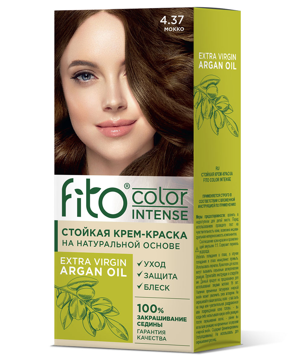 Крем-краска для волос Fito Сolor Intense тон 4.37 Мокко 115мл - в интернет-магазине tut-beauty.by