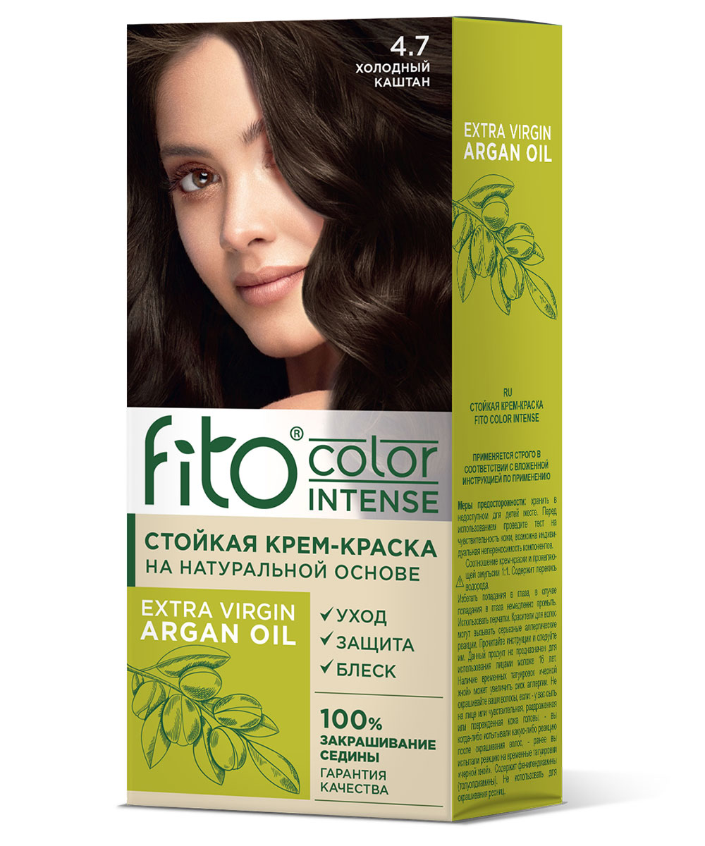 Крем-краска для волос Fito Сolor Intense тон 4.7 Холодный каштан  115мл - в интернет-магазине tut-beauty.by