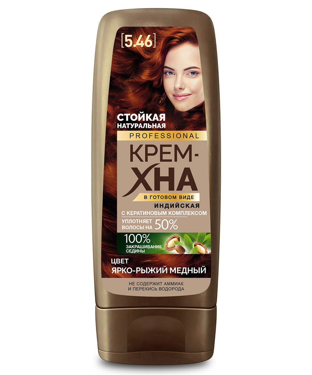 Хна Fito Косметик PROFESSIONAL индийская тон 5.46 Ярко-рыжий медный в готовом виде 140мл р - в интернет-магазине tut-beauty.by