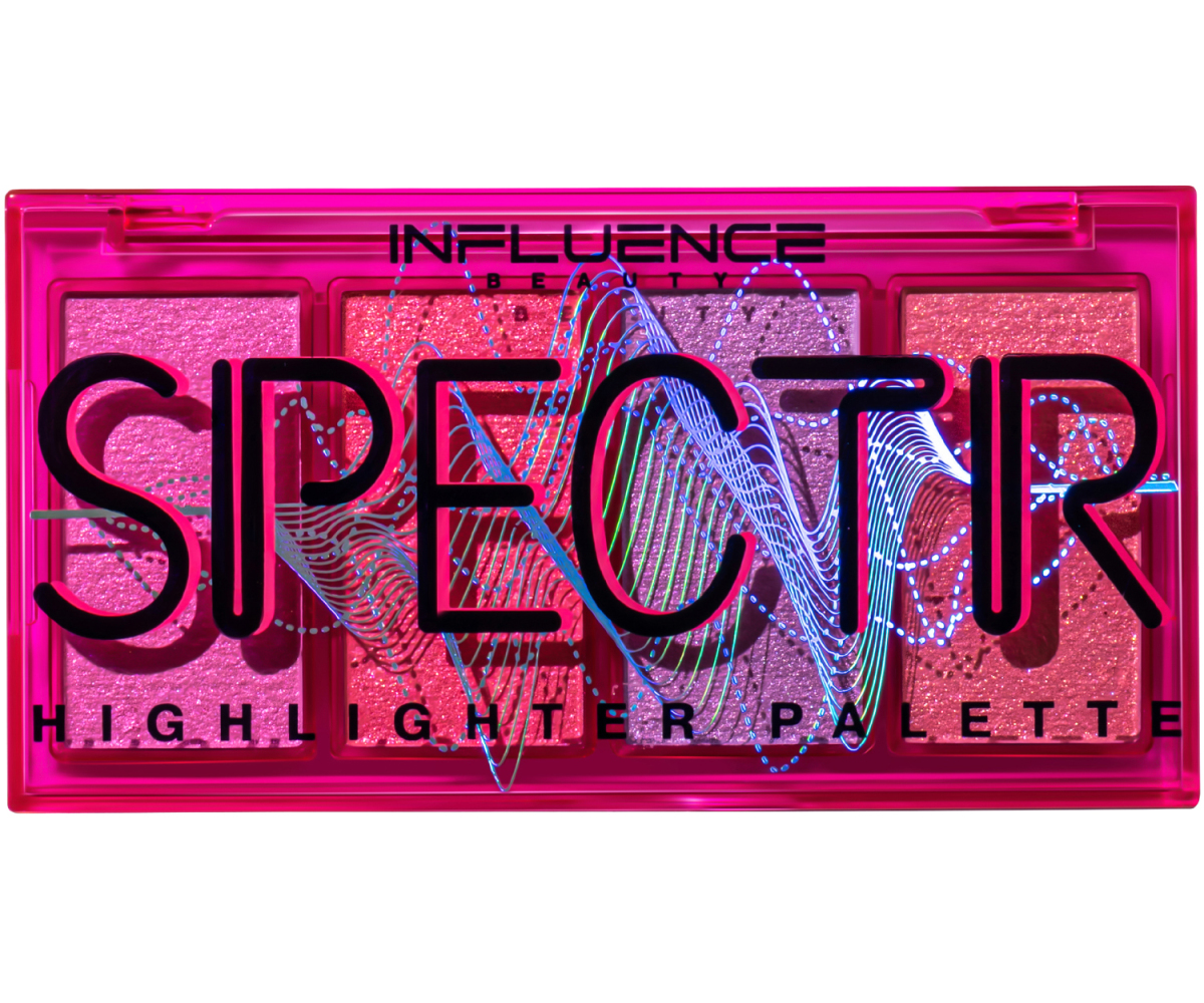 Палетка хайлайтеров Influence Beauty Spectr из 4 оттенков влажный дуохромный финиш 10г