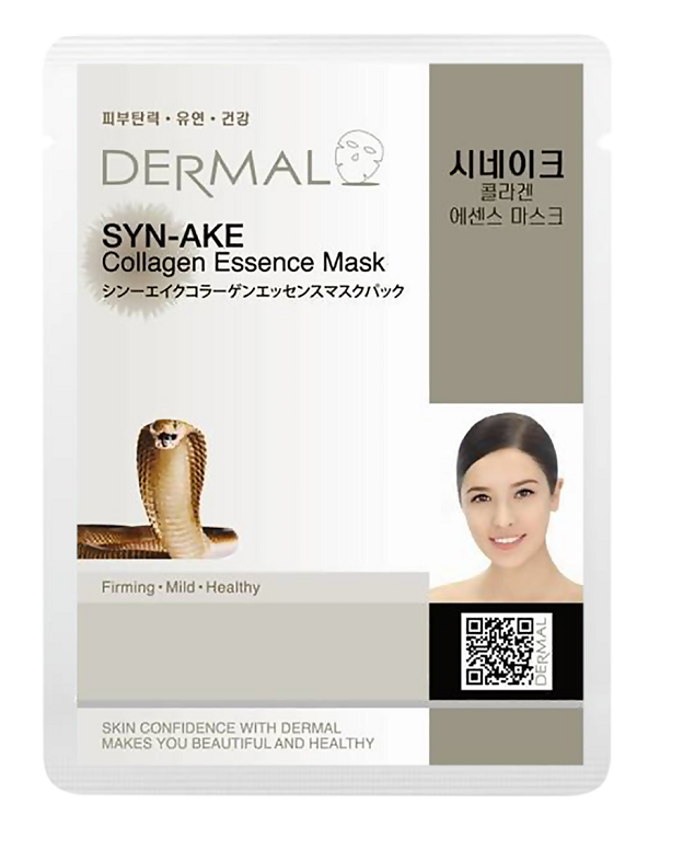 Маска для лица Dermal Syn-ake Collagen Essence Mask с коллагеном и пептидом 23г - в интернет-магазине tut-beauty.by