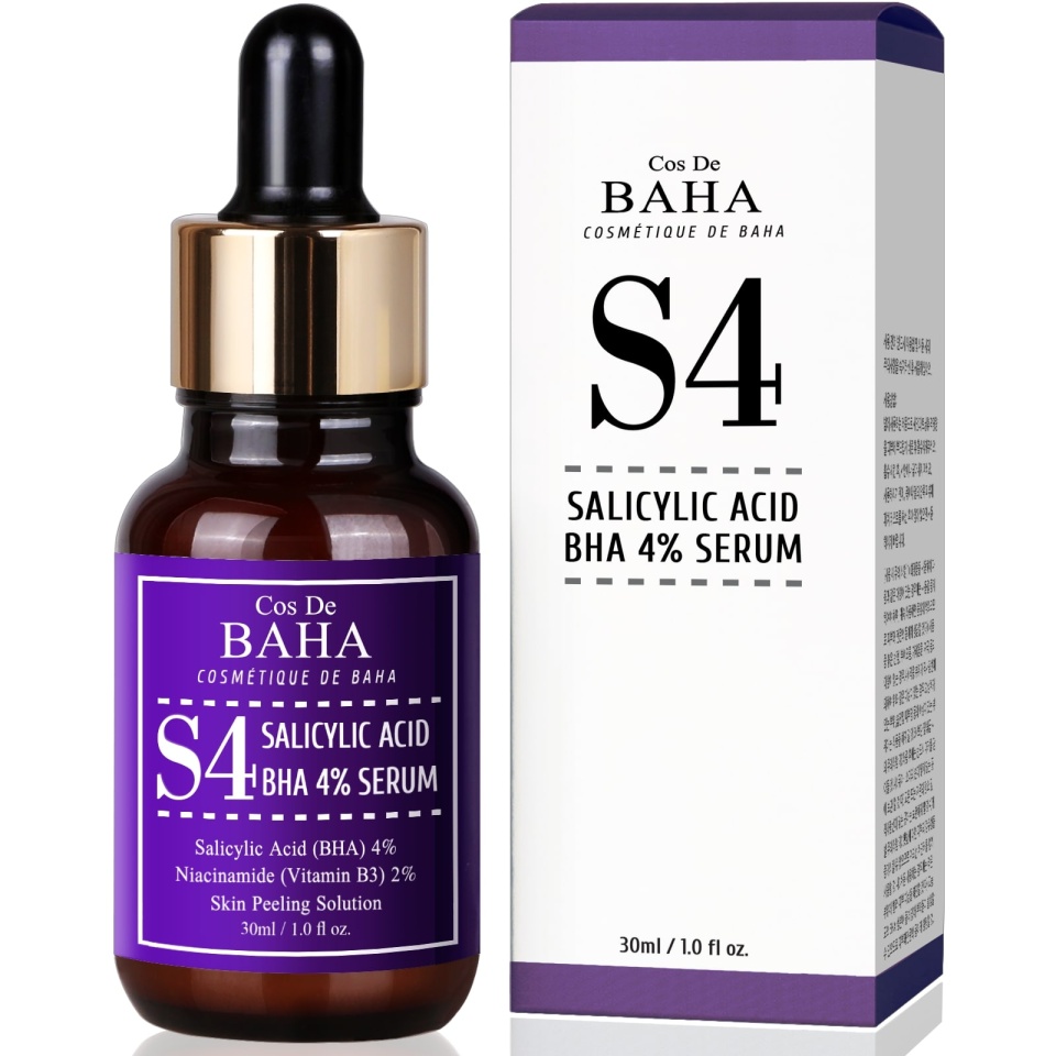 Сыворотка для лица Cos De BAHA Salicylic Acid 4% Serum с ниацинамидом и салициловой кислотой 30мл - в интернет-магазине tut-beauty.by