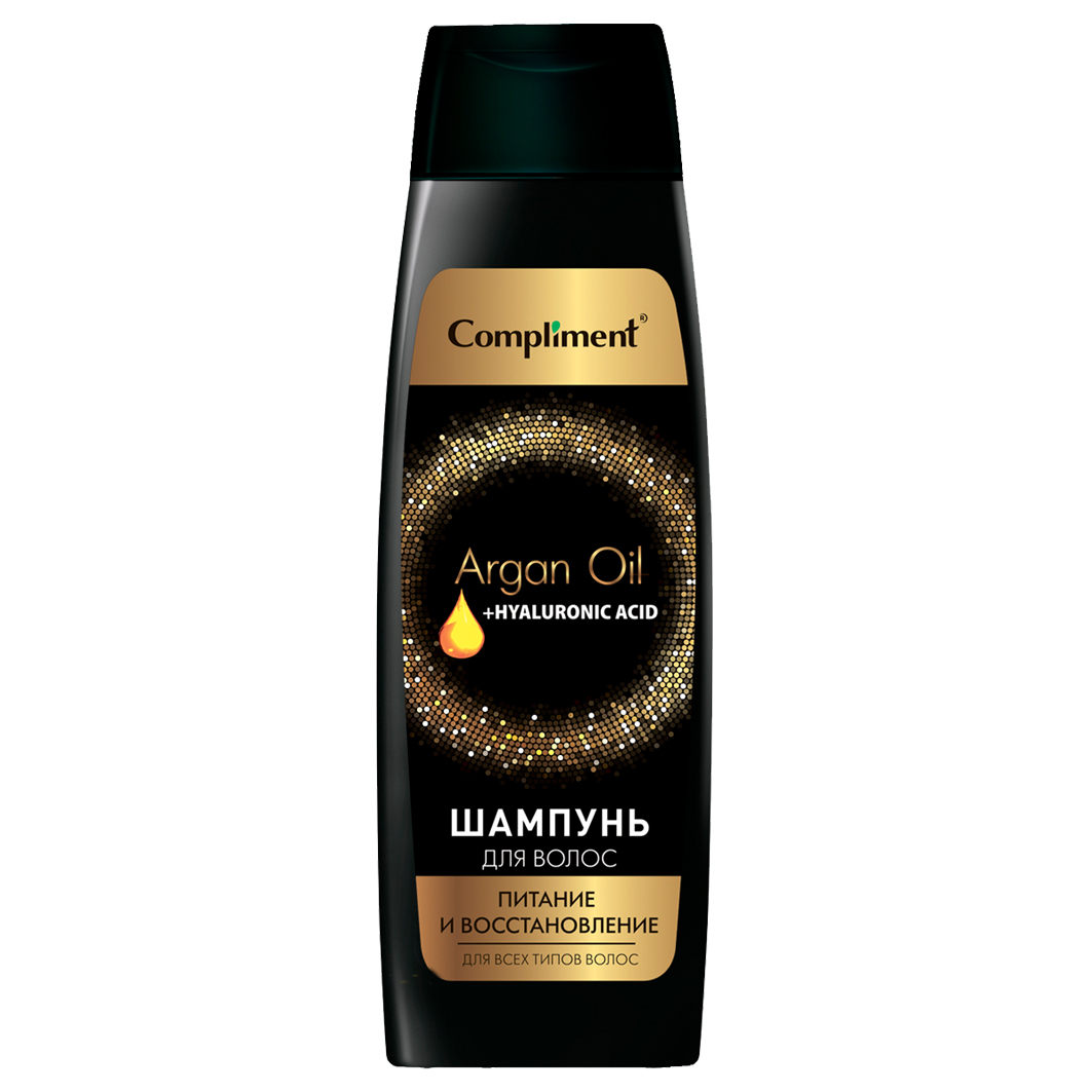 Шампунь для волос Compliment Argan Oil+Hyaluronic Acid питание и восстановление 400мл - в интернет-магазине tut-beauty.by