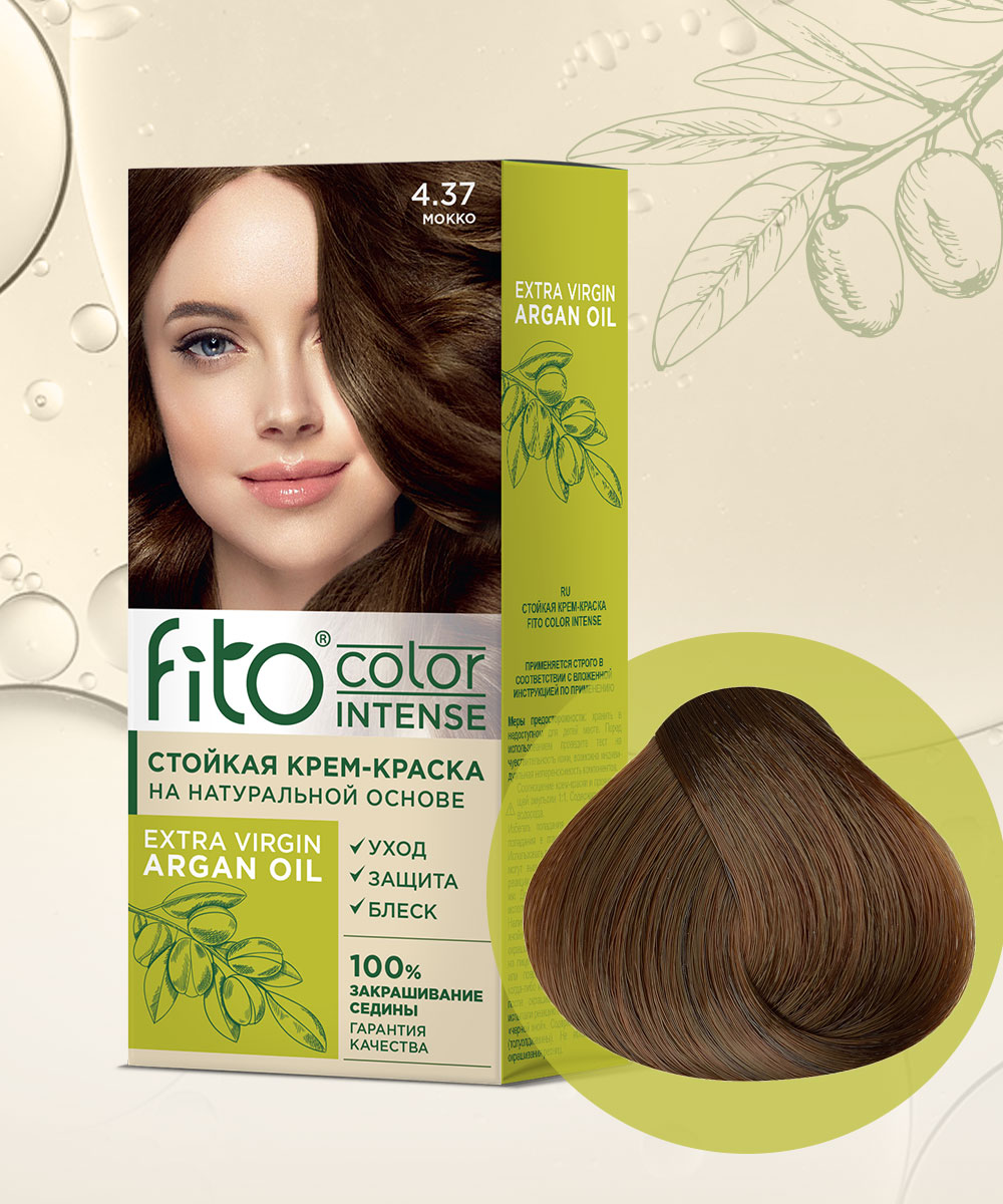 Крем-краска для волос Fito Сolor Intense тон 4.37 Мокко 115мл - в интернет-магазине tut-beauty.by