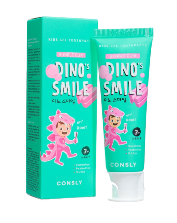 Зубная паста Consly DINO's SMILE c ксилитом и вкусом жвачки 60г - в интернет-магазине tut-beauty.by