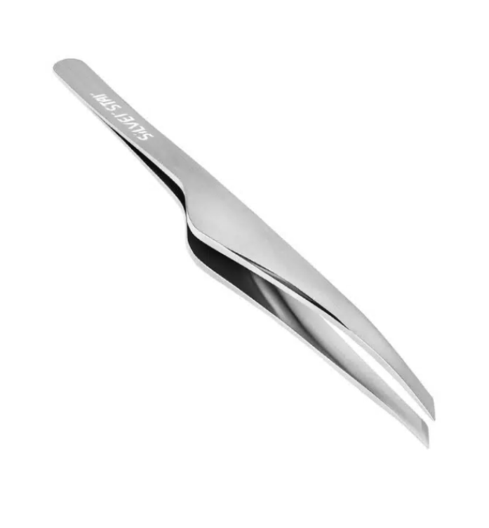 Пинцет Silver Star АТ 9970 косой матовый