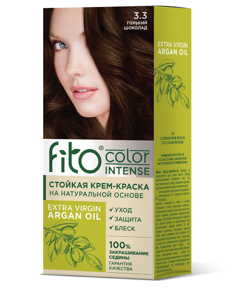 Крем-краска для волос Fito Сolor Intense тон 3.3 Горький шоколад 115мл - в интернет-магазине tut-beauty.by