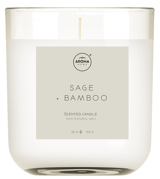 Ароматизированная свеча Aroma Home Simplicity Candle Sage & Bamboo шалфей и бамбук 150гр