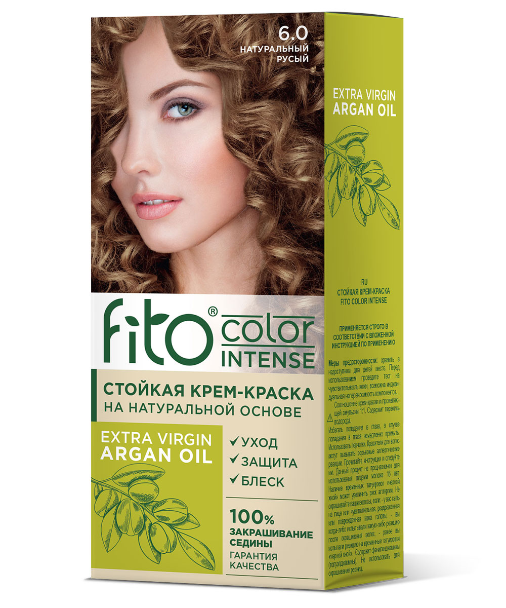 Крем-краска для волос Fito Сolor Intense тон 6.0 Натуральный русый 115мл - в интернет-магазине tut-beauty.by