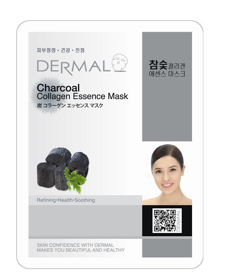 Маска для лица Dermal Charcoal Collagen с экстрактом древесного угля и коллагеном 23г - в интернет-магазине tut-beauty.by