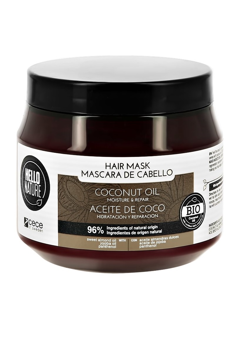 Маска для волос Hello Nature Coconut Oil с маслом кокоса 250мл