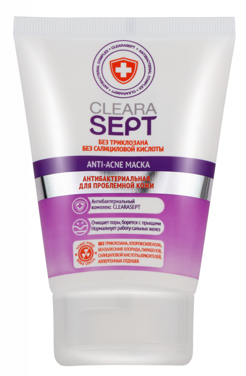 Маска для лица Cleara Sept Anti-acne антибактериальная для проблемной кожи 100мл р