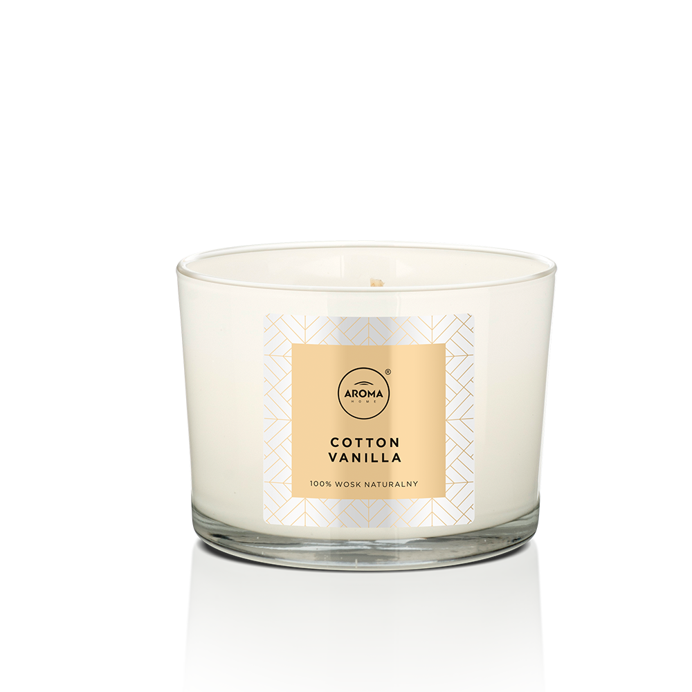Ароматизированная свеча Aroma Home Cotton Vanilla хлопковая ваниль 115г р - в интернет-магазине tut-beauty.by