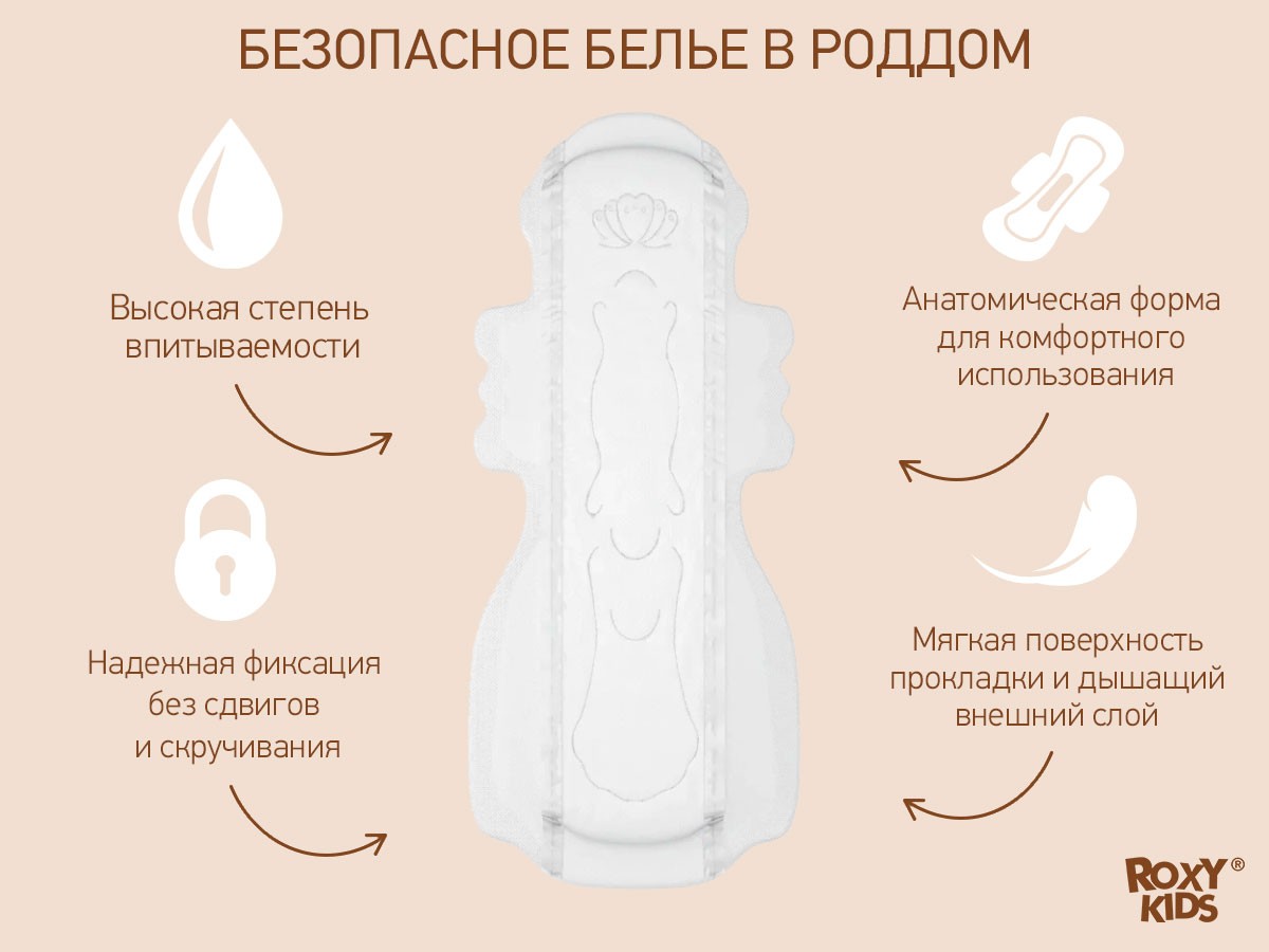 Прокладки послеродовые Roxy Kids EXTRA  с крылышками 32см 10шт