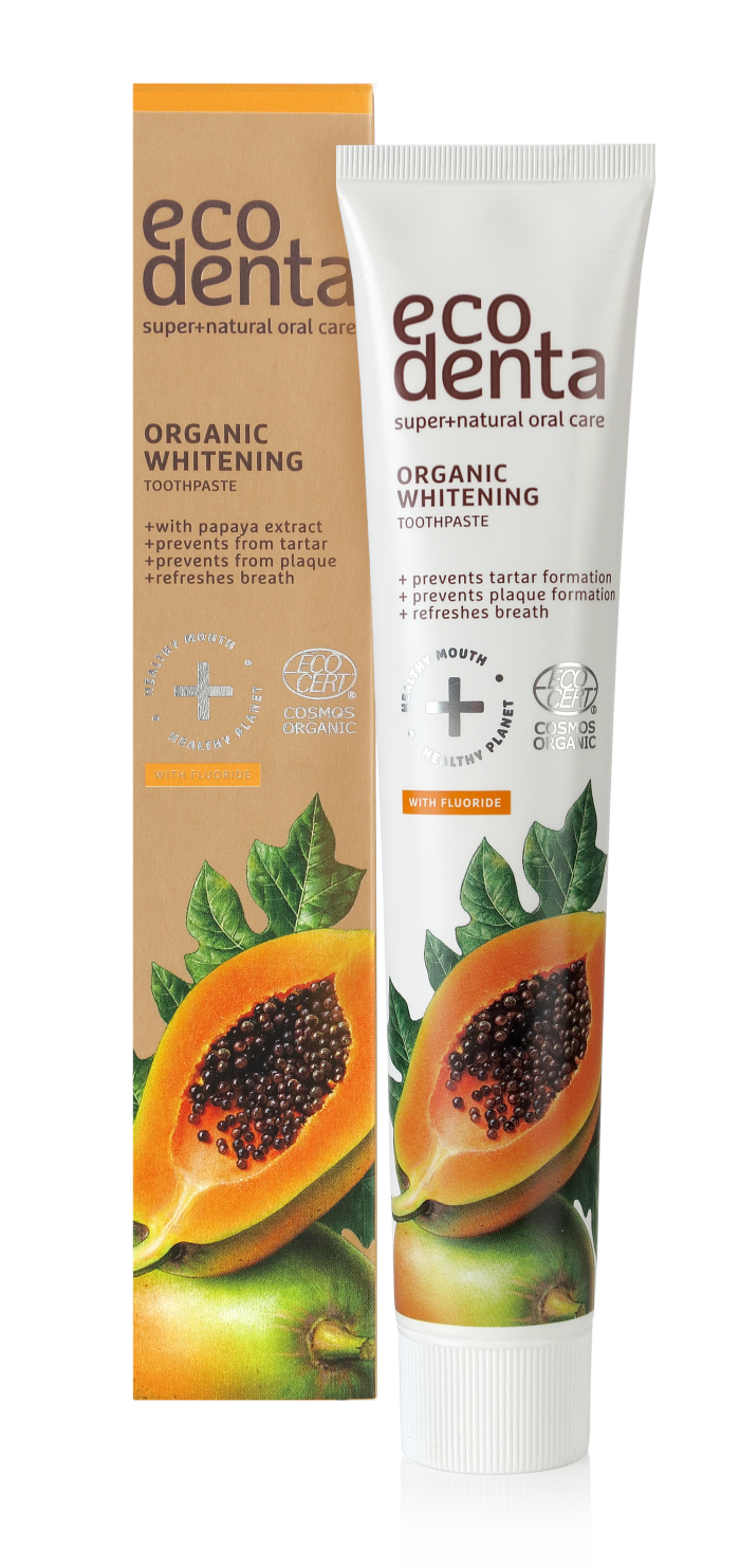 Зубная паста Ecodenta Organic Whitening With Papaya Extract отбеливающая с папайей 100мл - в интернет-магазине tut-beauty.by