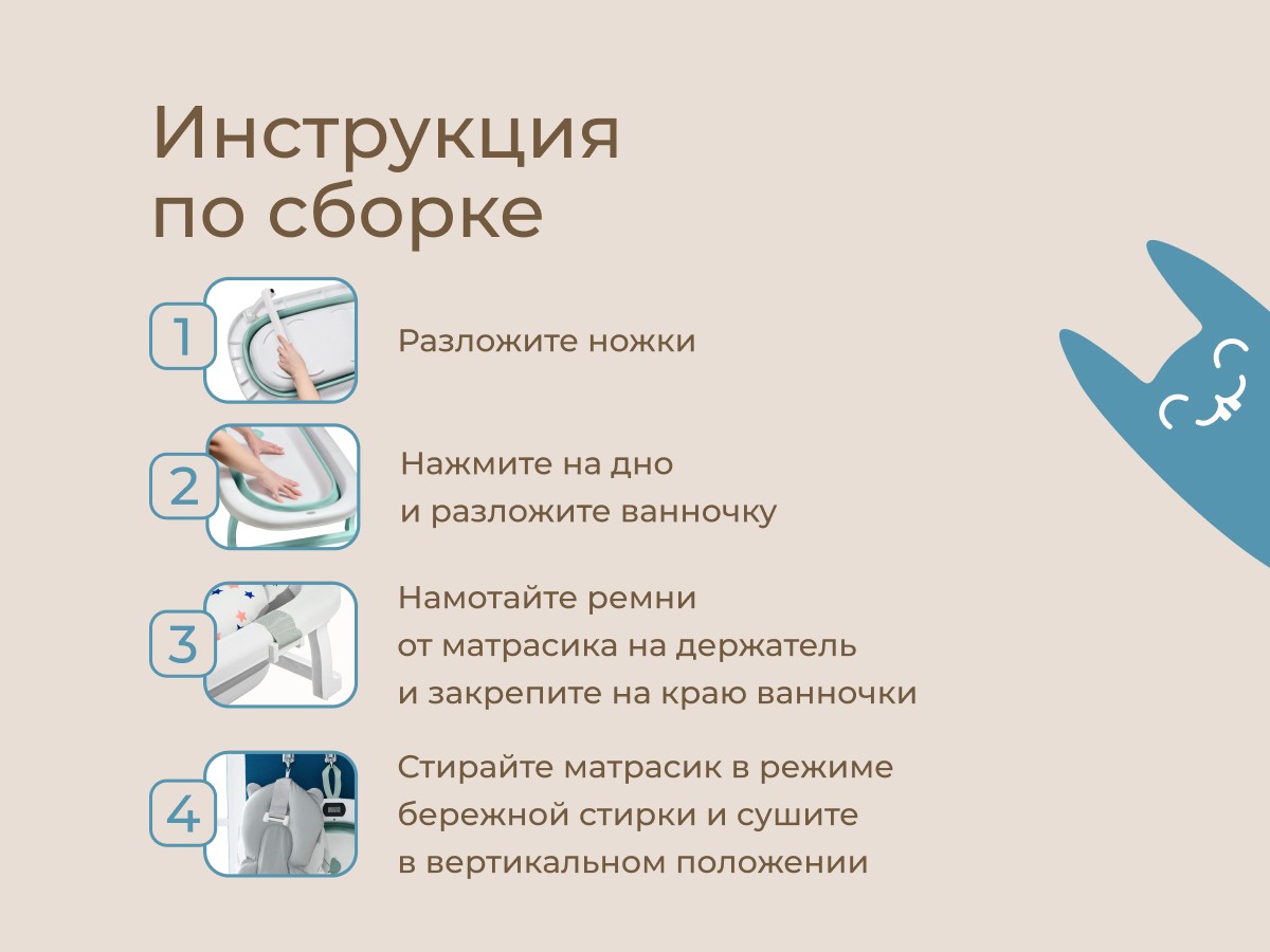 Ванночка складная Roxy Kids зеленая