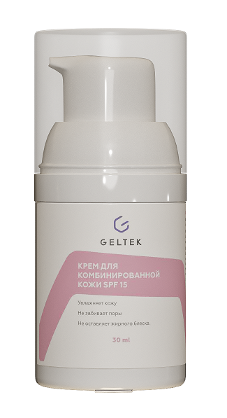 Крем для лица Geltek SPF 15 для комбинированной кожи 30мл - в интернет-магазине tut-beauty.by