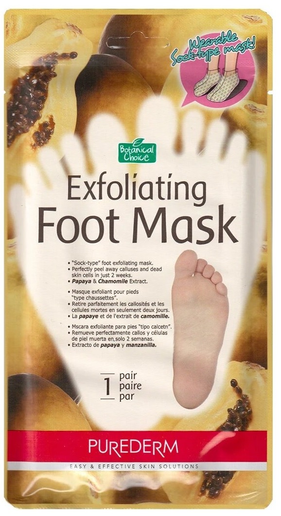 Маска для ног Purederm Exfoliating Foot Mask отшелушивающая 2х20мл