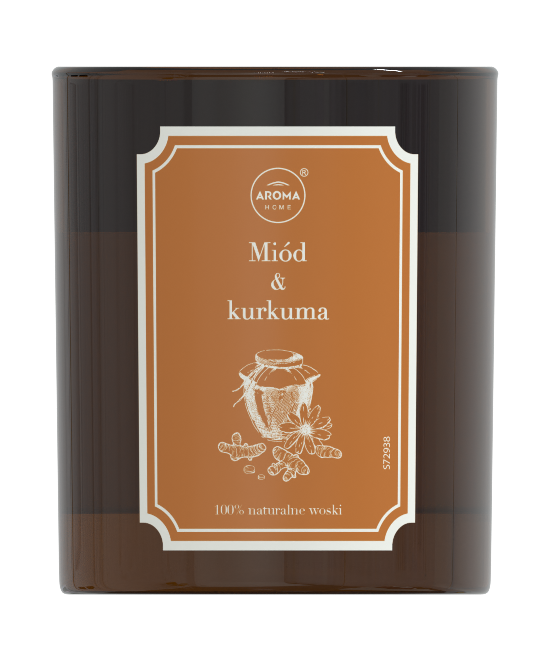 Ароматизированная свеча Aroma Home Domowy Zielnik Miod&Kurkuma мёд и куркума 160г