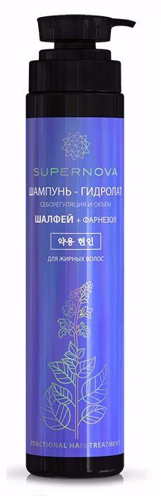 Шампунь для волос Supernova Гидролат себорегуляция и объем 350мл - в интернет-магазине tut-beauty.by