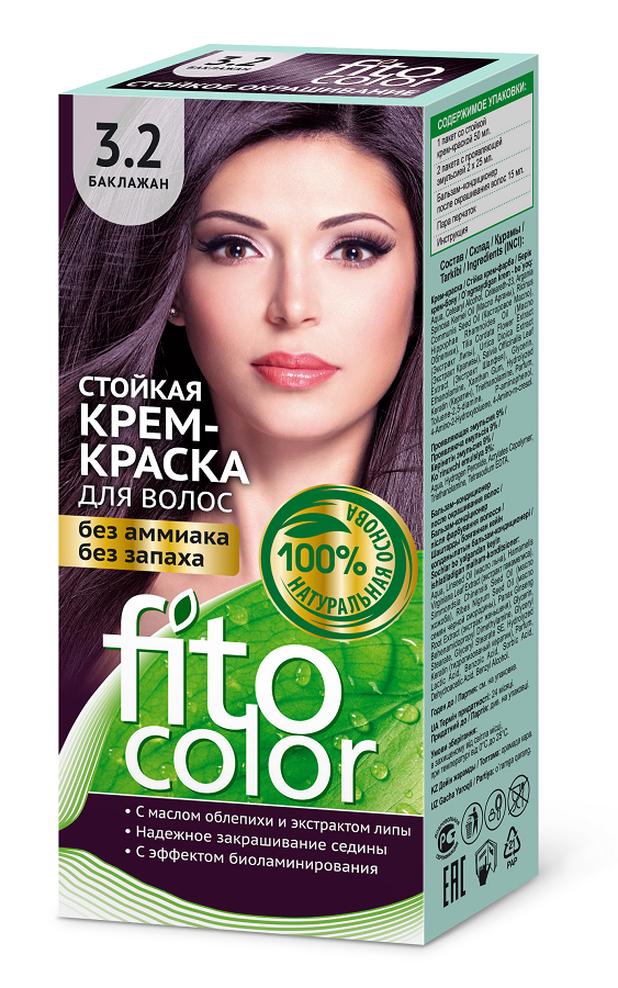 Краска для волос Fitocolor тон 3.2 баклажан 115мл - в интернет-магазине tut-beauty.by