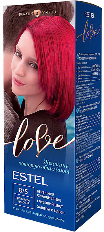 Краска для волос Estel Love тон 8.5 гранатово-красный 115мл