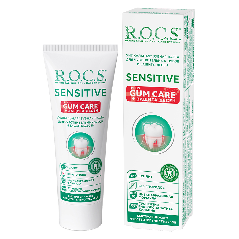 Зубная паста R.O.C.S. Sensitive для чувствительных зубов + защита десен 94г