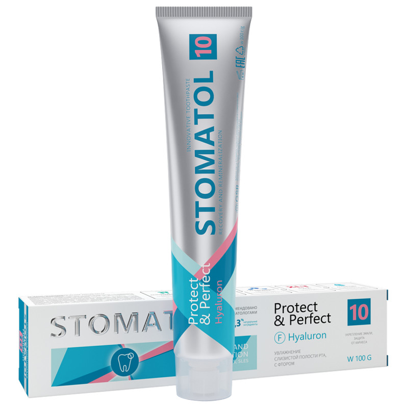 Зубная паста Stomatol 10 Hyaluron Профилактическая 100гр - в интернет-магазине tut-beauty.by