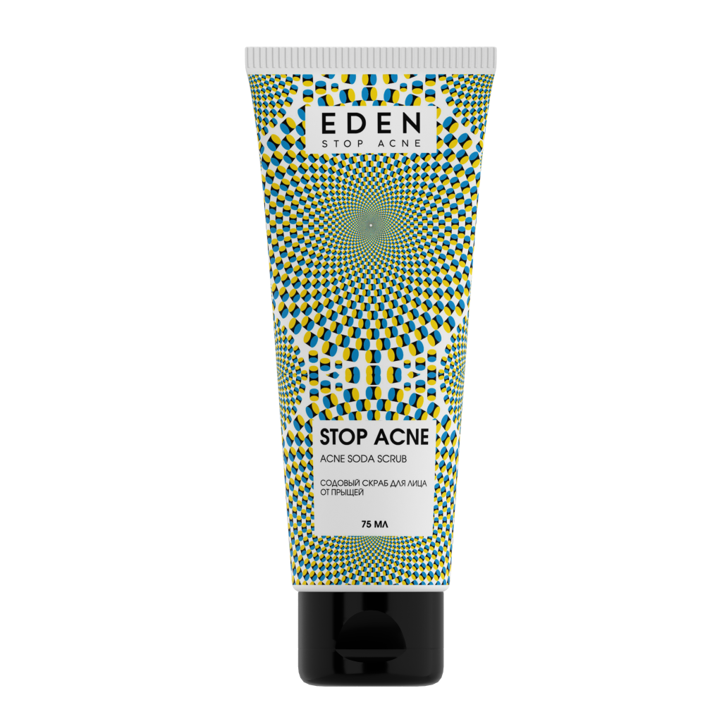 Скраб для лица Eden Stop Acne содовый от прыщей 75мл - в интернет-магазине tut-beauty.by