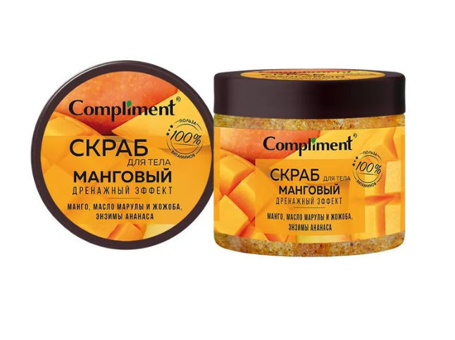 Скраб для тела Compliment Манговый дренажный эффект 400мл